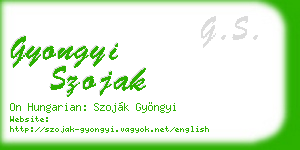 gyongyi szojak business card