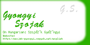 gyongyi szojak business card